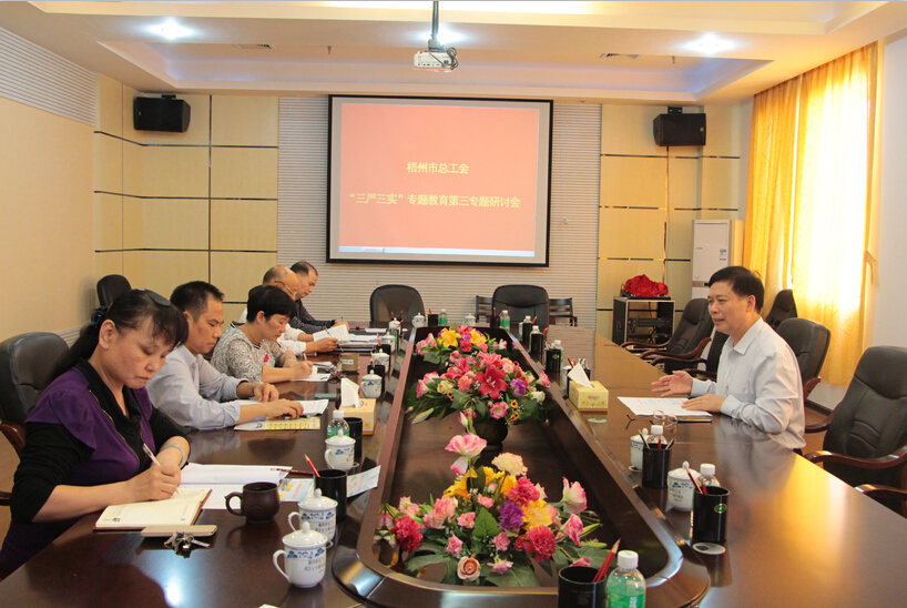 梧州市總工會(huì)中心組召開(kāi)“三嚴(yán)三實(shí)”專題教育第三專題研討會(huì)