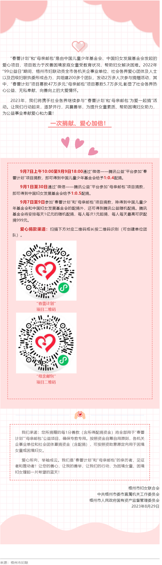 為愛(ài)一起捐——2023年“99公益日”助力 “春蕾計(jì)劃”“母親郵包”項(xiàng)目倡議書(shū).png