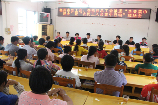 梧州市總工會(huì)、蒼梧縣總工會(huì)推進(jìn)“企業(yè)集中建會(huì)”暨“農(nóng)民工入會(huì)集中行動(dòng)現(xiàn)場(chǎng)會(huì).jpg